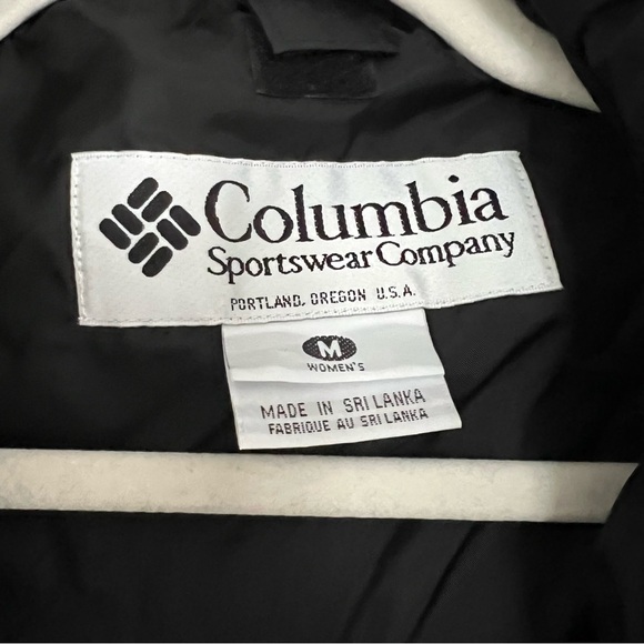 Columbia Black Nylon Coat Jacket with Zip Pockets Size Medium - Picture 2 of 8